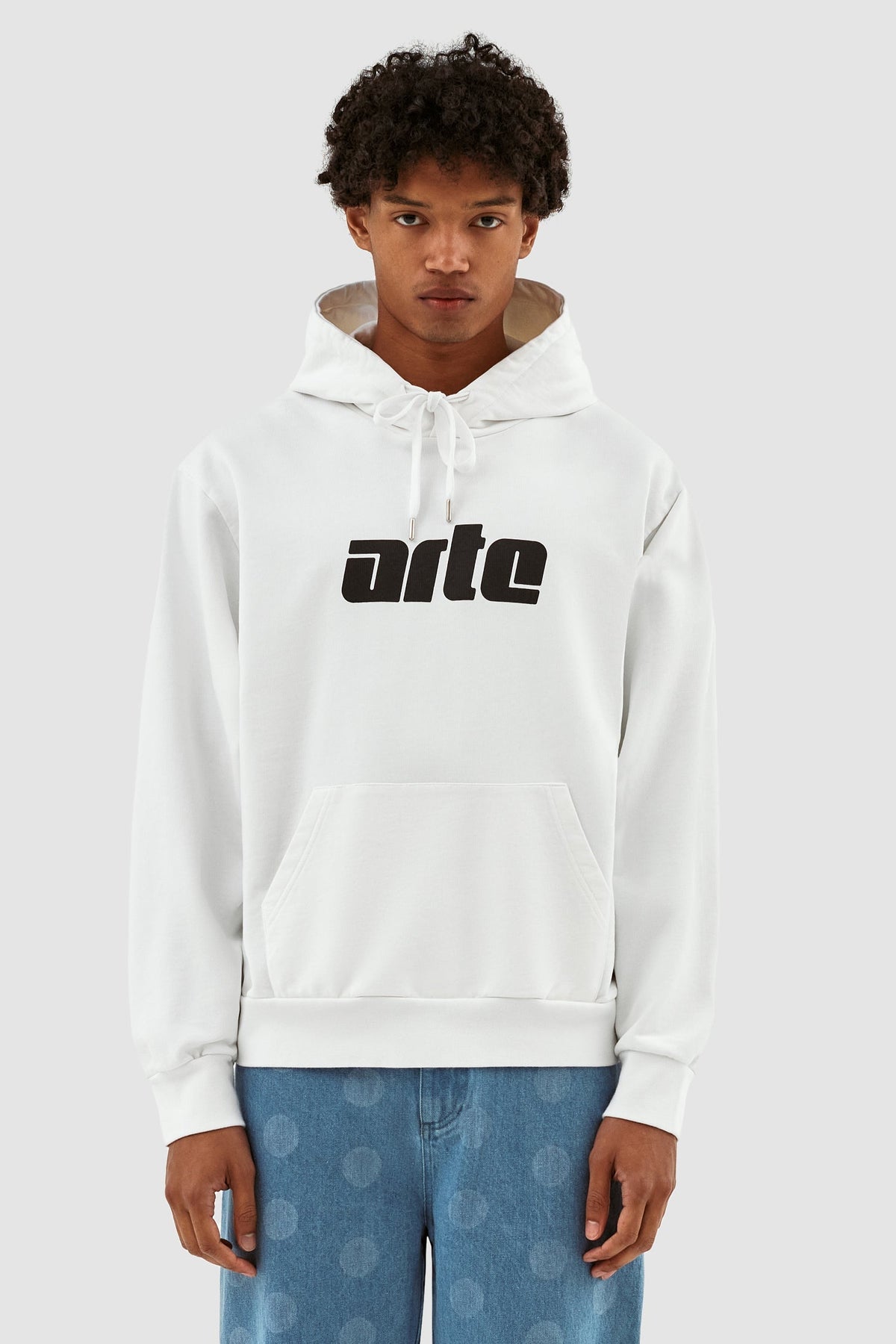 Sweat à capuche avec logo Hannes - Blanc