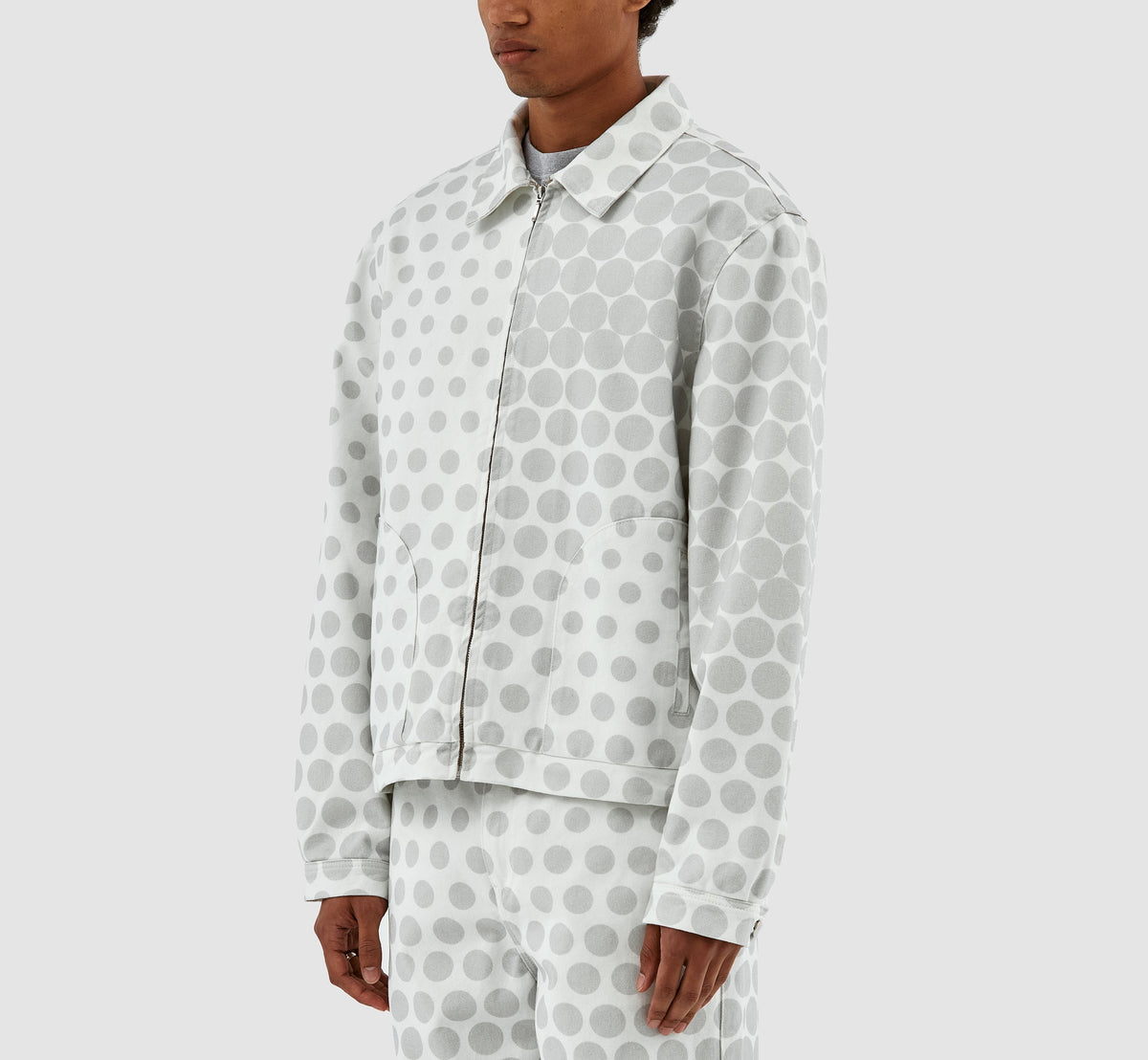 Veste à pois Jackson - Crème/Gris clair
