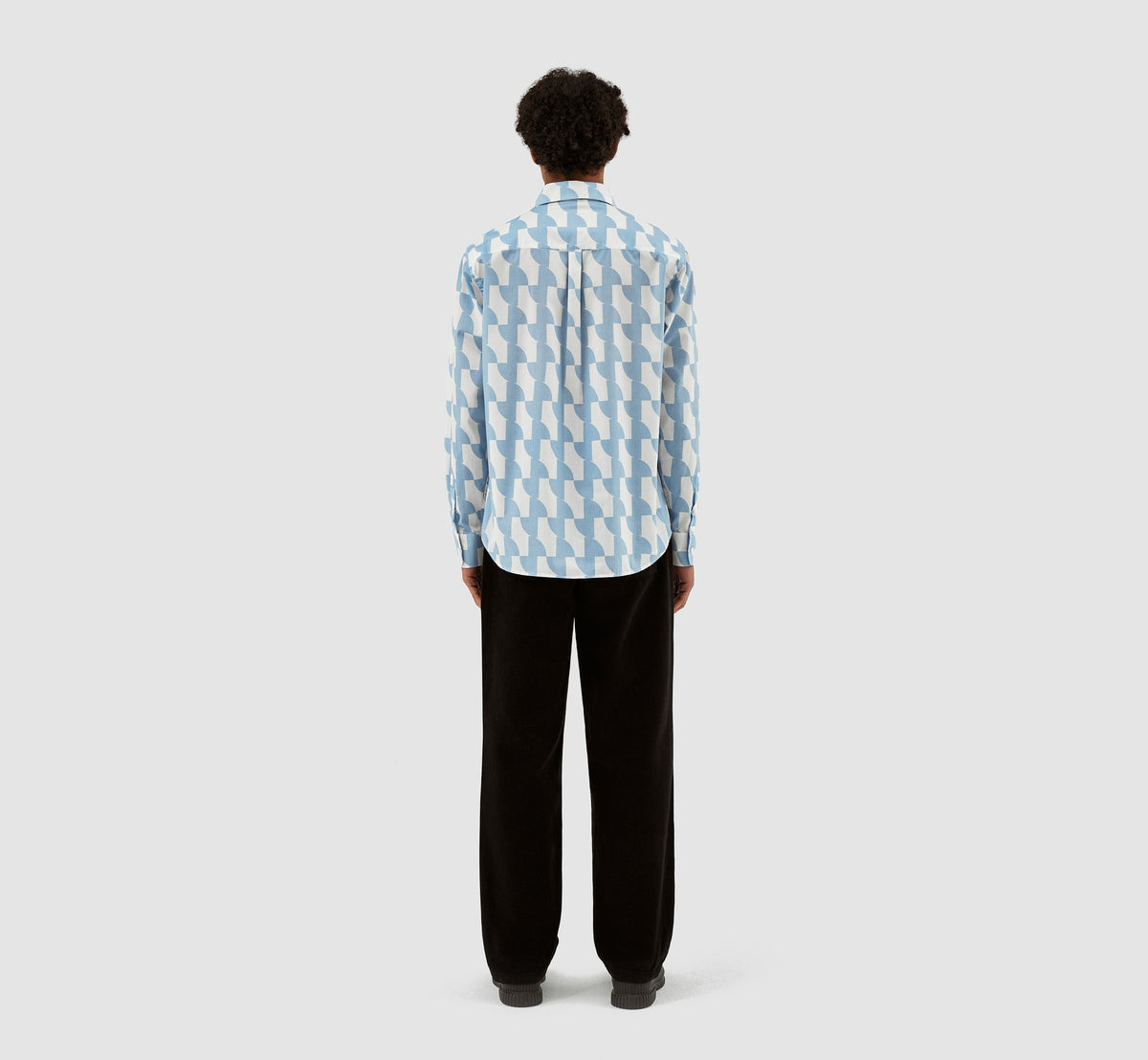 Chemise imprimée Stockton - Bleu clair/blanc
