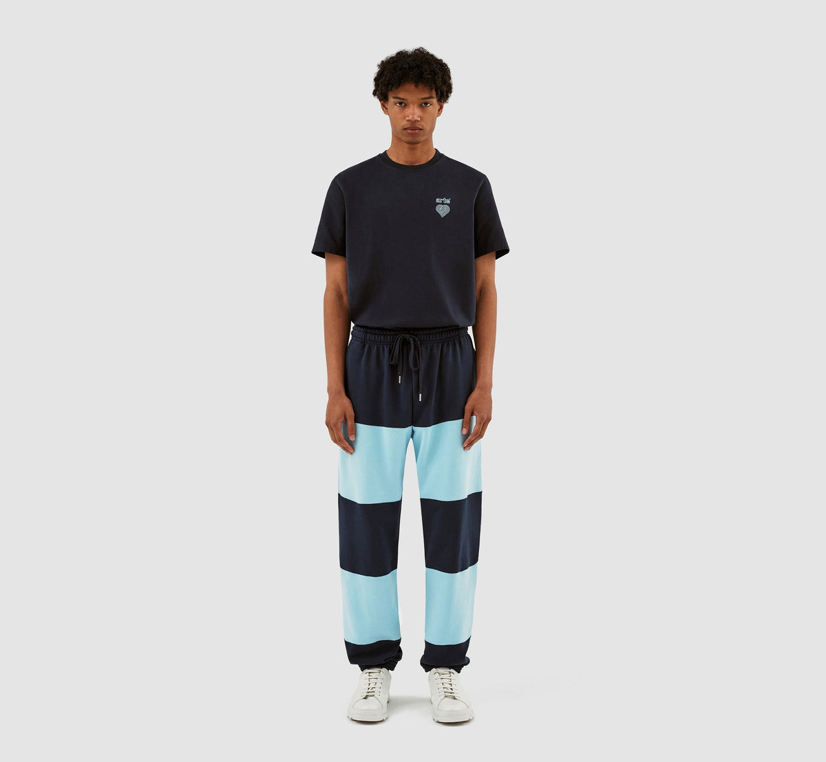 Pantalon à rayures Tristian - Marine/Bleu clair