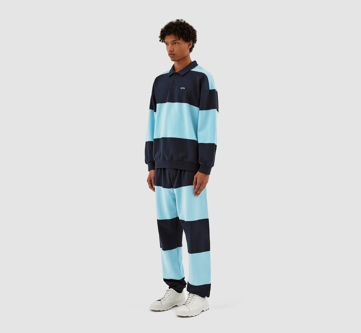 Pull Cam Stripes - Navy/Light Blue
