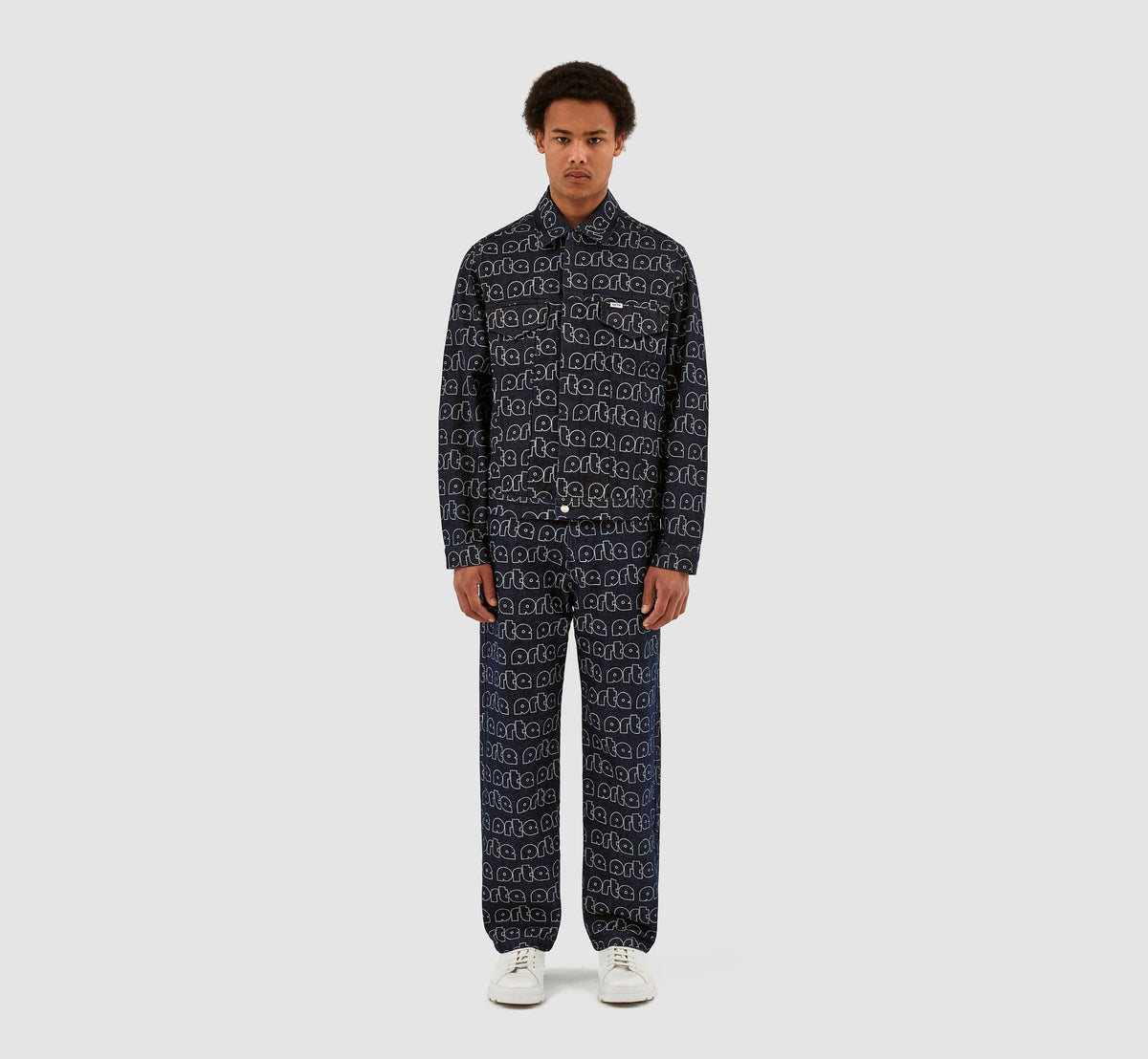 Veste Jackson avec logo Allover - Bleu/Blanc