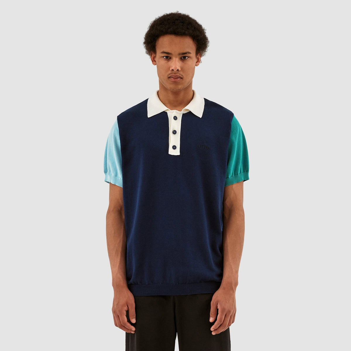 Polo contrasté Koren - Marine