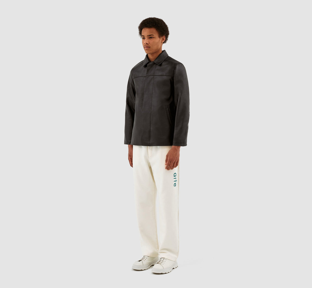 John Leather Jacket - Noir