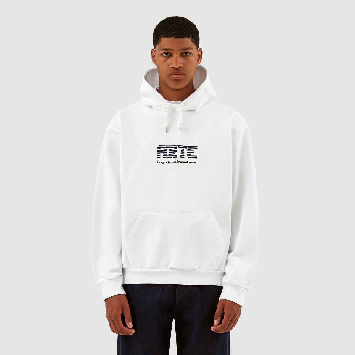 Sweat à capuche Harris Patch Logo - Blanc