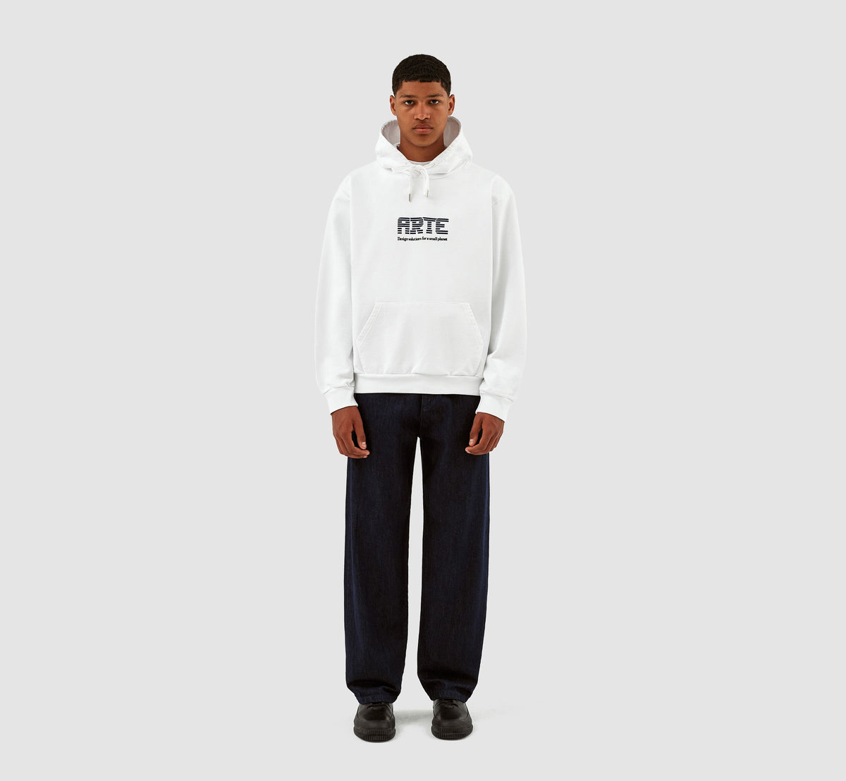 Sweat à capuche Harris Patch Logo - Blanc