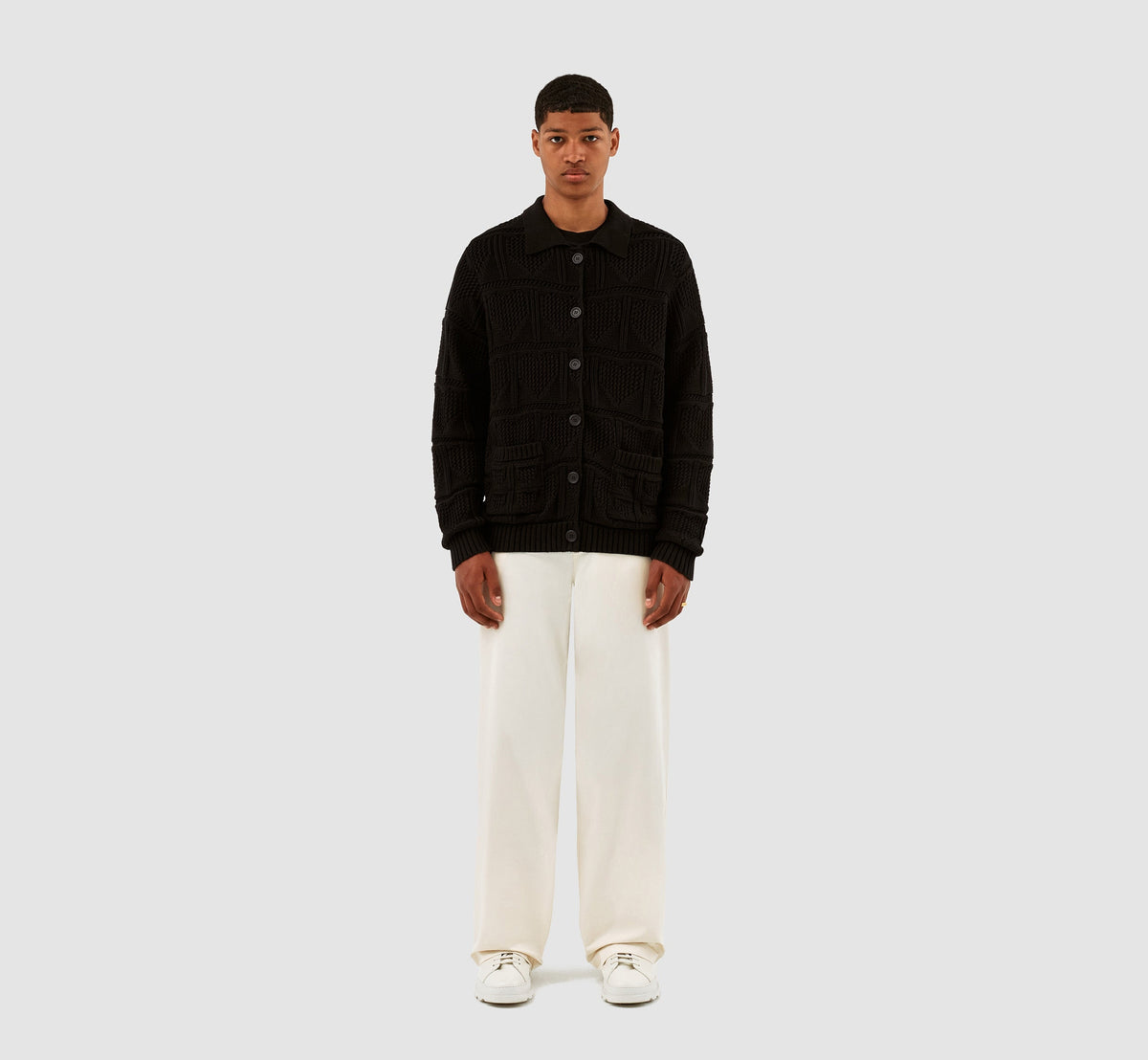 Cardigan croche Kyle - Noir