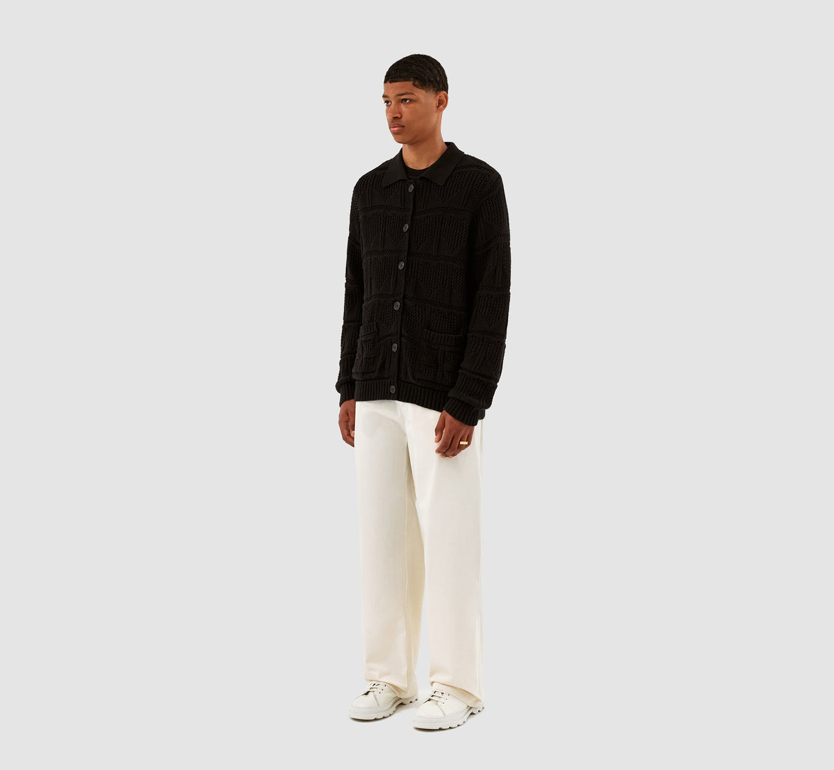 Cardigan croche Kyle - Noir