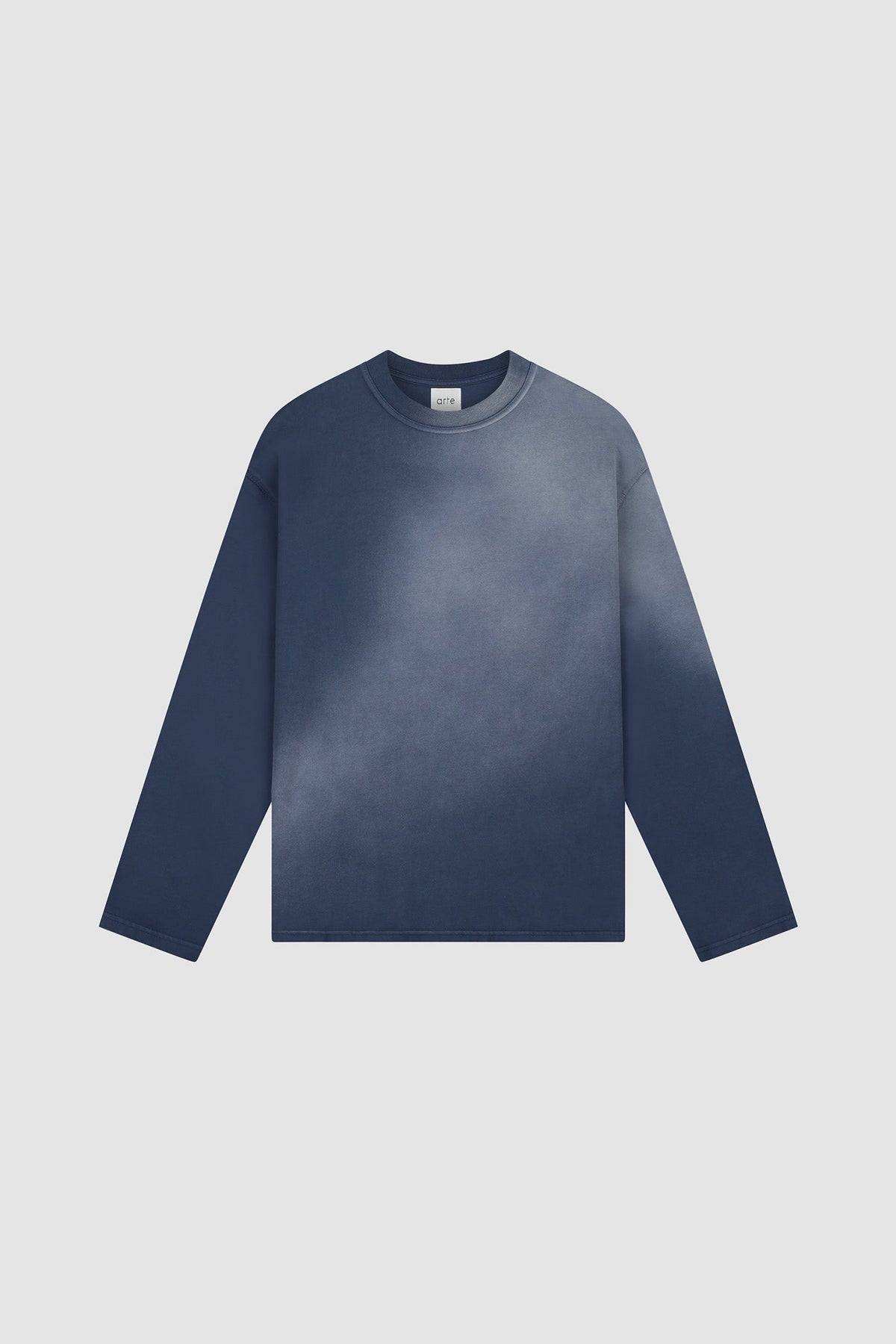 T-shirt à manches longues Stencil Sunfade - Bleu marine