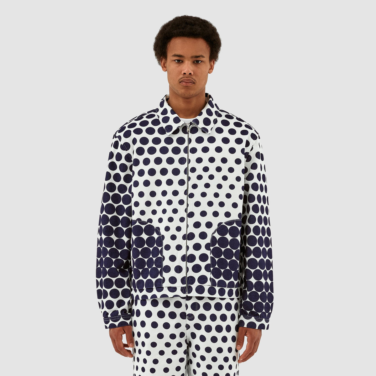 Veste à pois Jackson - Marine/Blanc