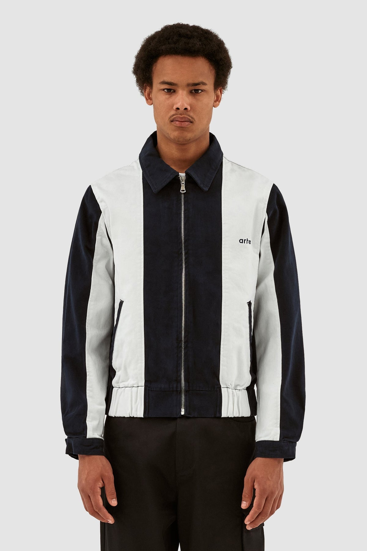 Jeffrey Stripe - Marine/Blanc
