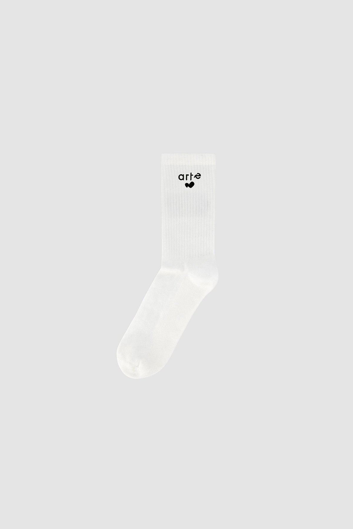 Chaussettes à logo en forme de cœur - blanches