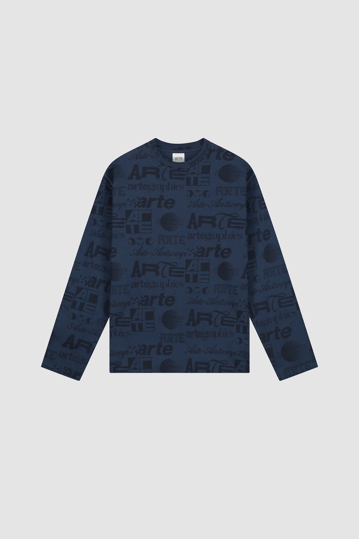 T-shirt à manches longues Polygraphic - Bleu marine/Noir