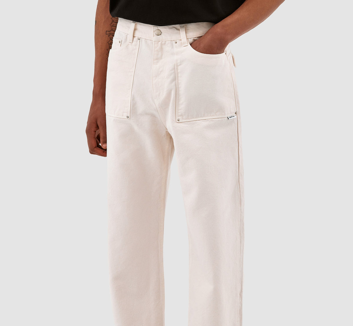 Pantalon Paul en toile - Crème