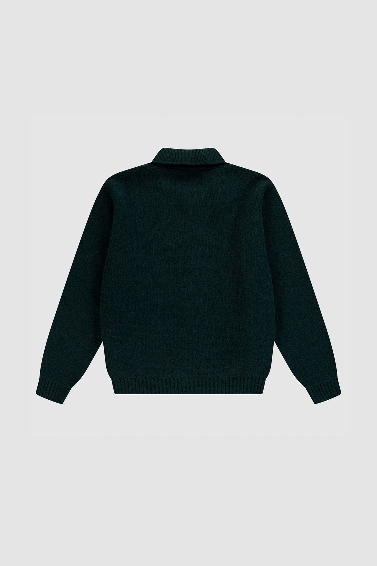 Cardigan à fermeture éclair et motif torsadé - Vert