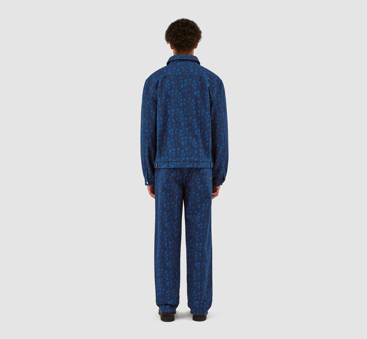 Veste Jean Allover Heart - Navy/Blue