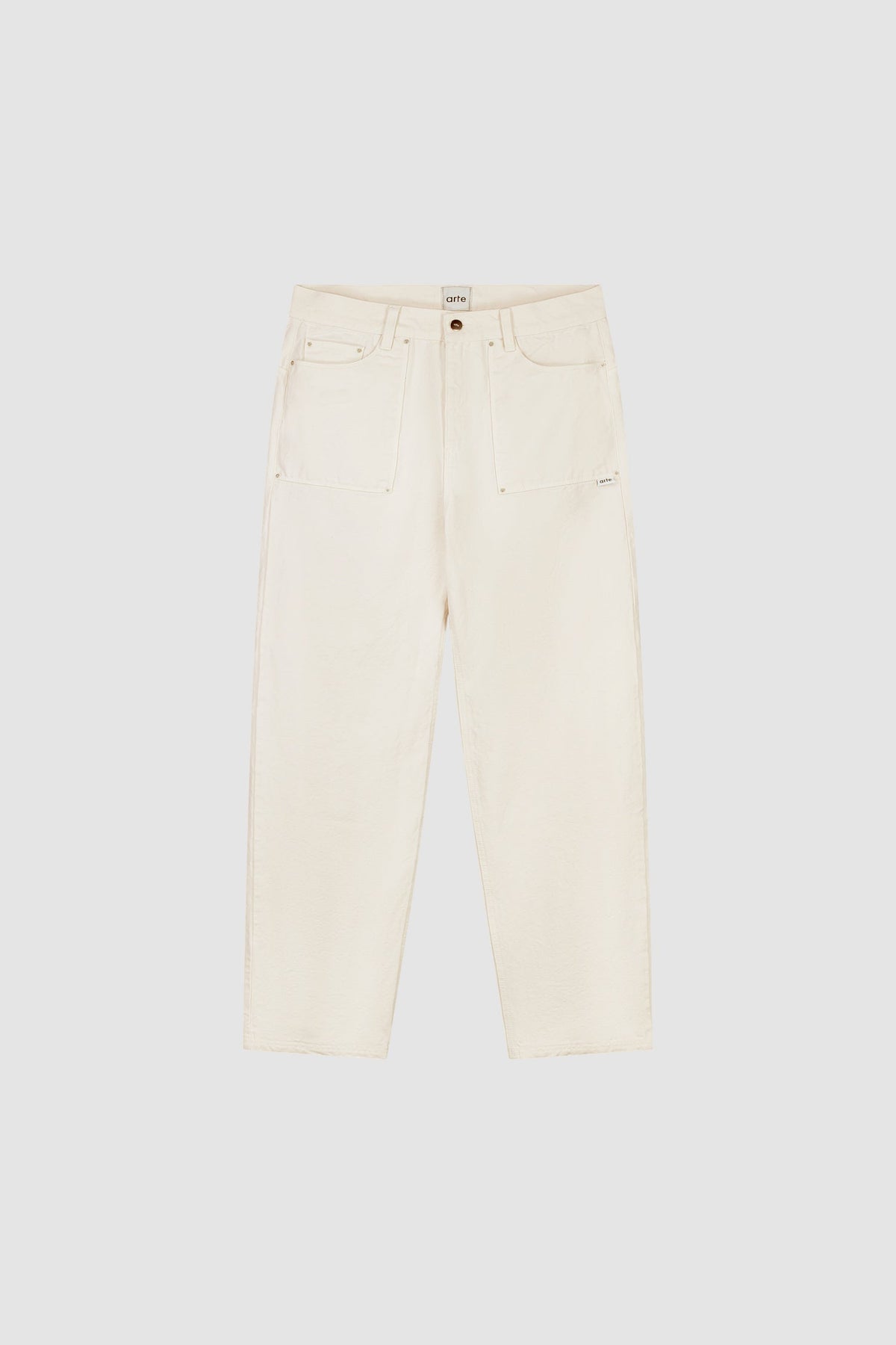 Pantalon Paul en toile - Crème