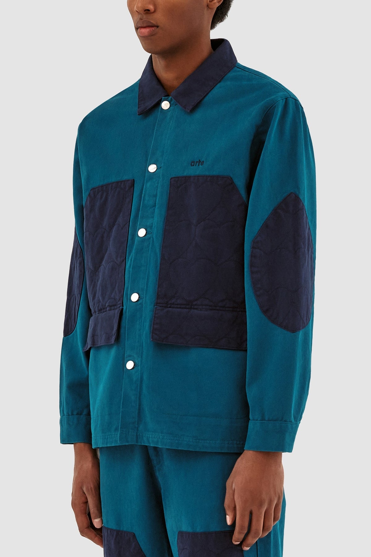 Veste matelassée Jules Heart - Bleu pétrole