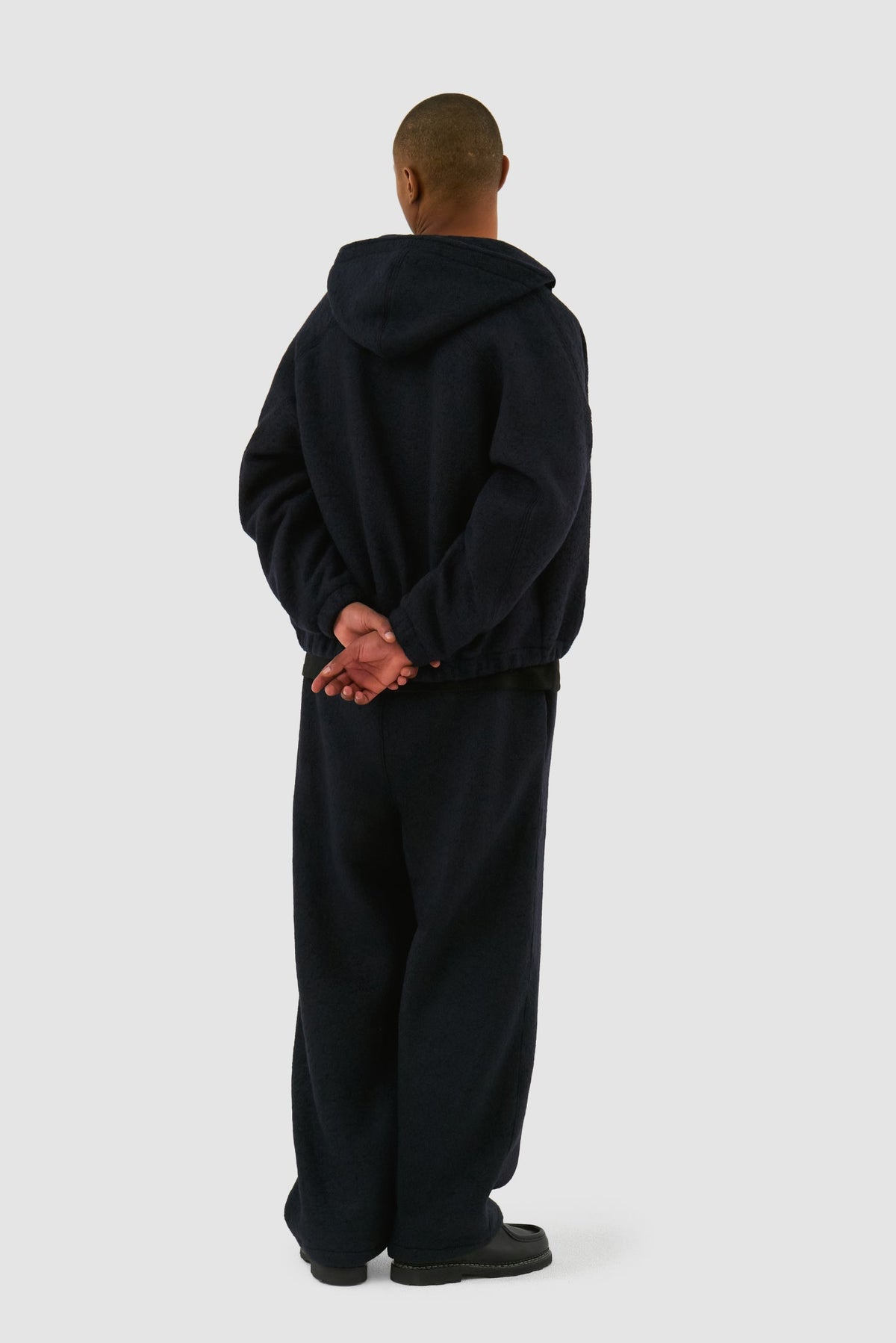 Veste à capuche en laine - Navy