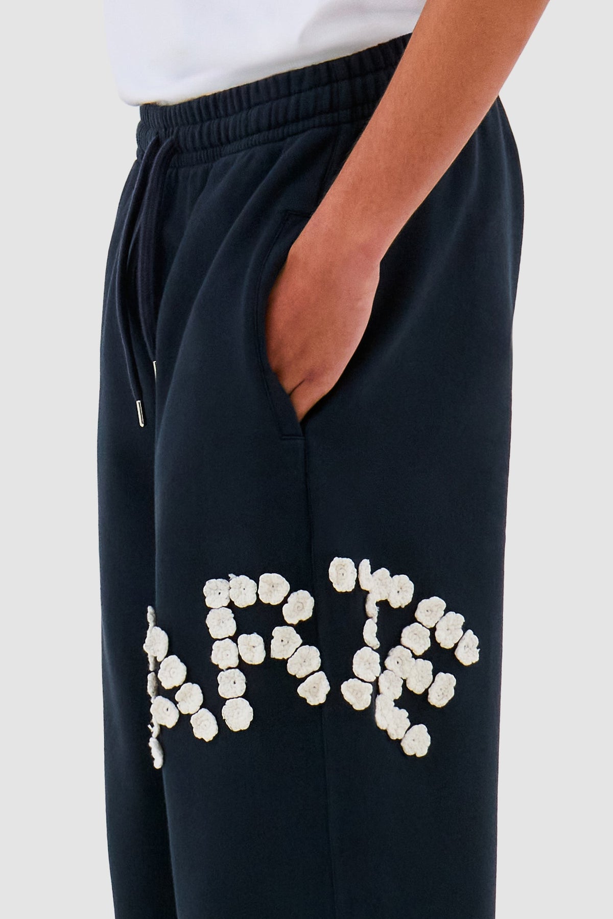 Pantalon Crochet Flowers - Navy