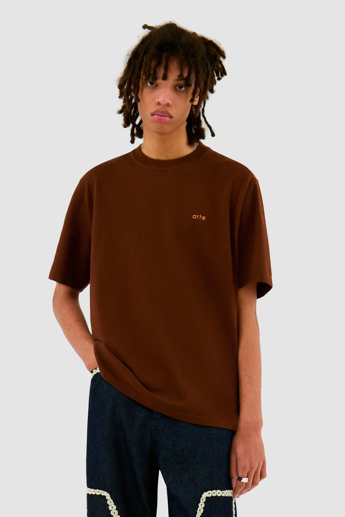 T-shirt Tulipe - Marron