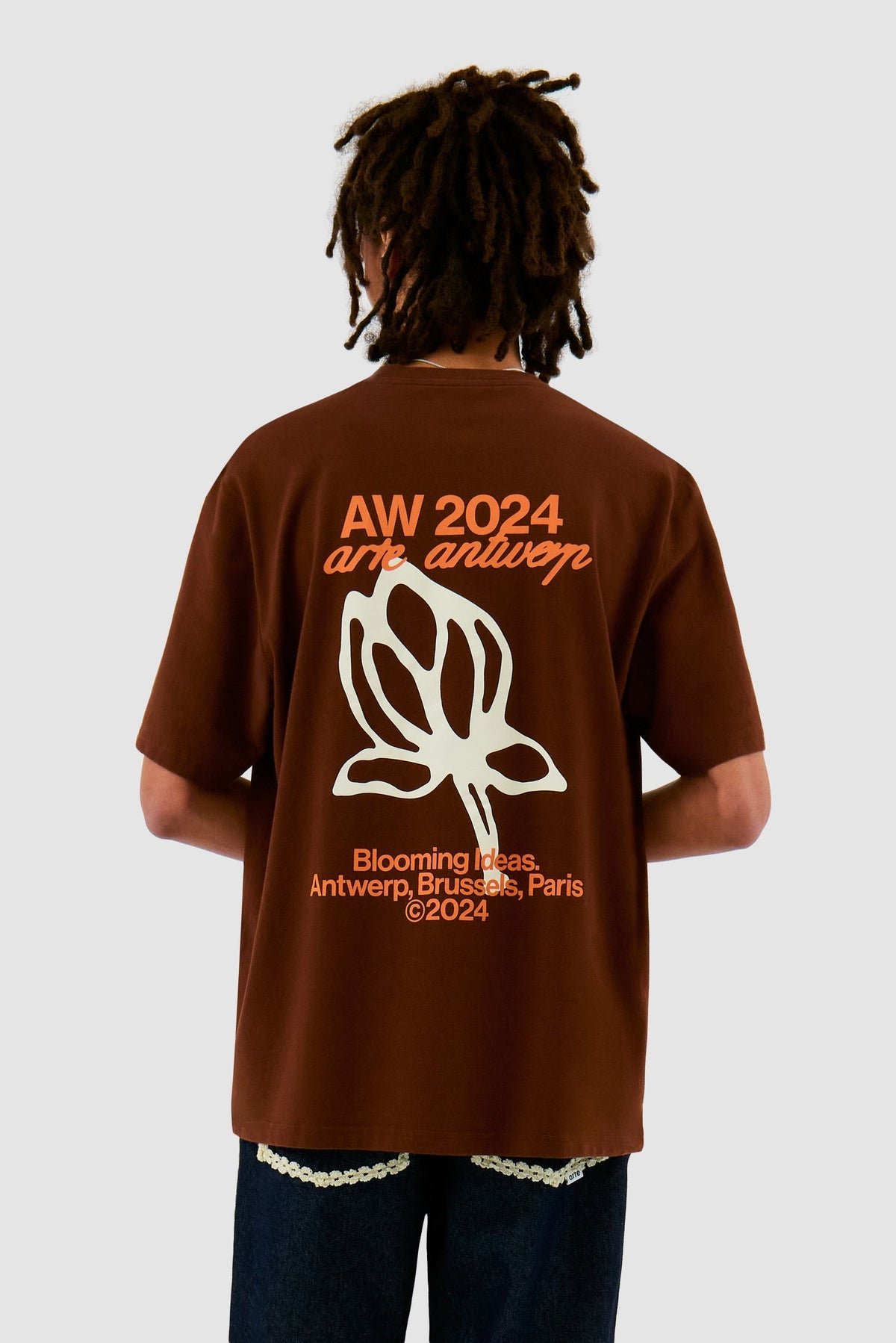 T-shirt Tulipe - Marron