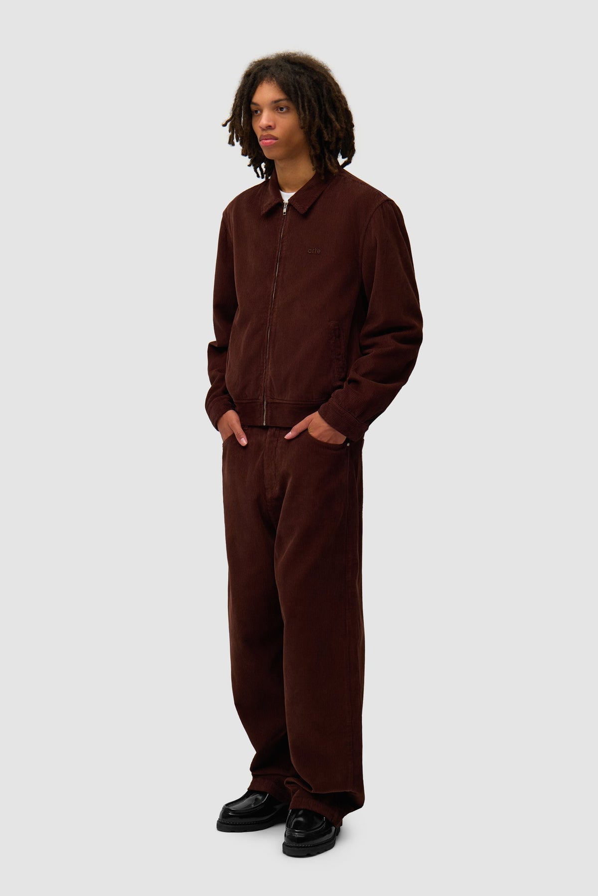 Pantalon en velours côtelé - Marron