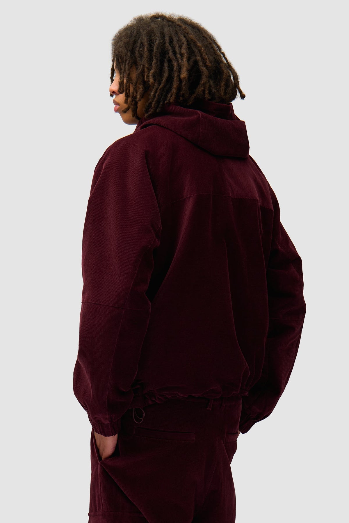 Veste technique en velours côtelé - Bordeaux
