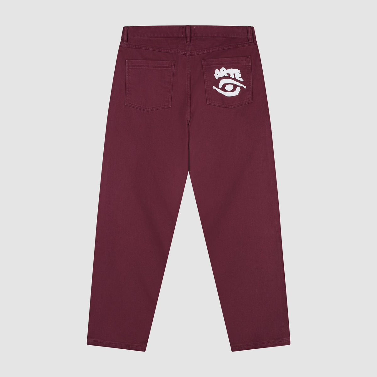 Pantalon graphique à poche arrière - Bordeaux