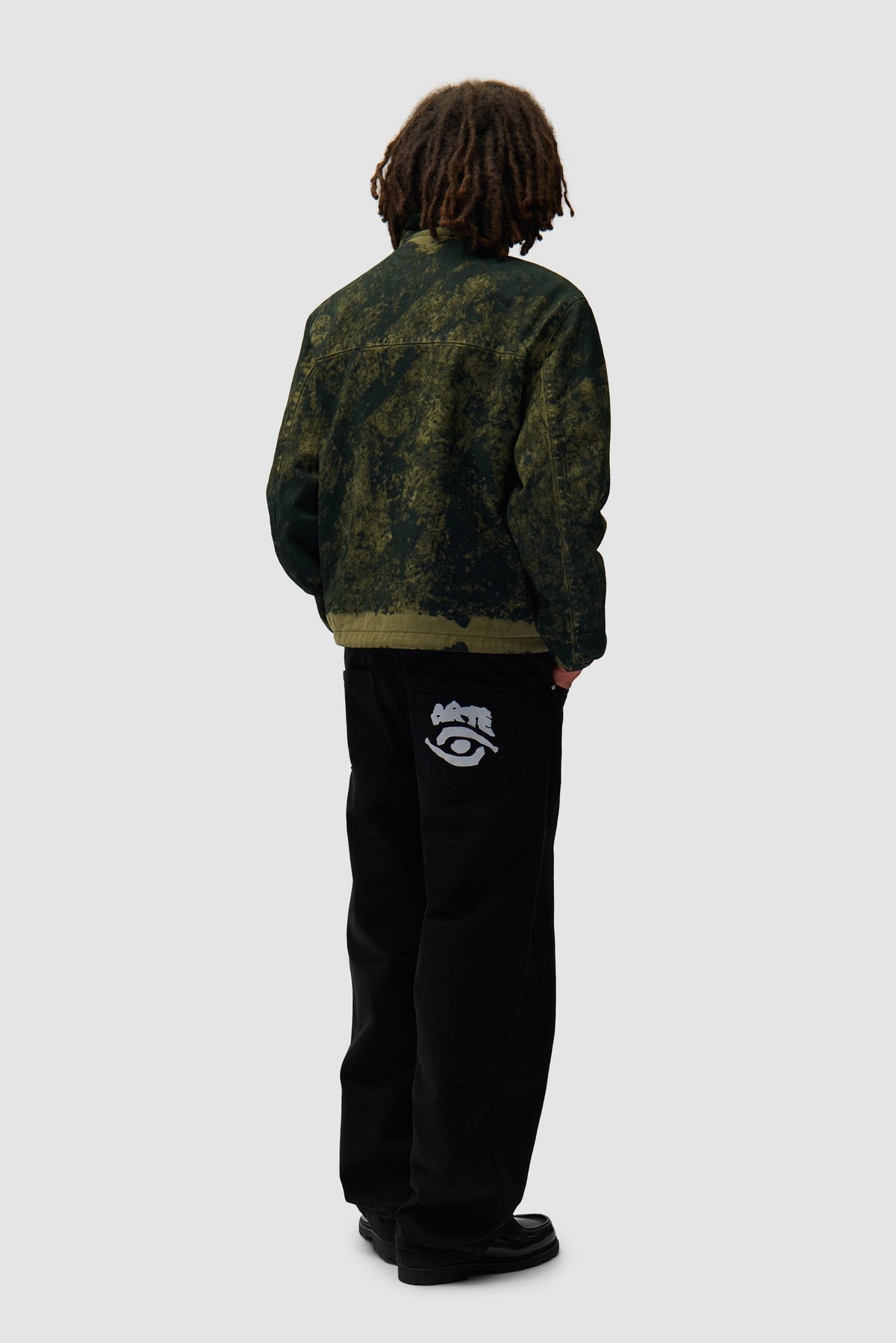 Blouson peinture à l'ancienne - Vert