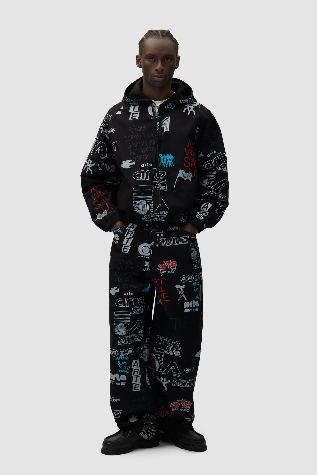 Pantalon Graffiti Allover - Noir