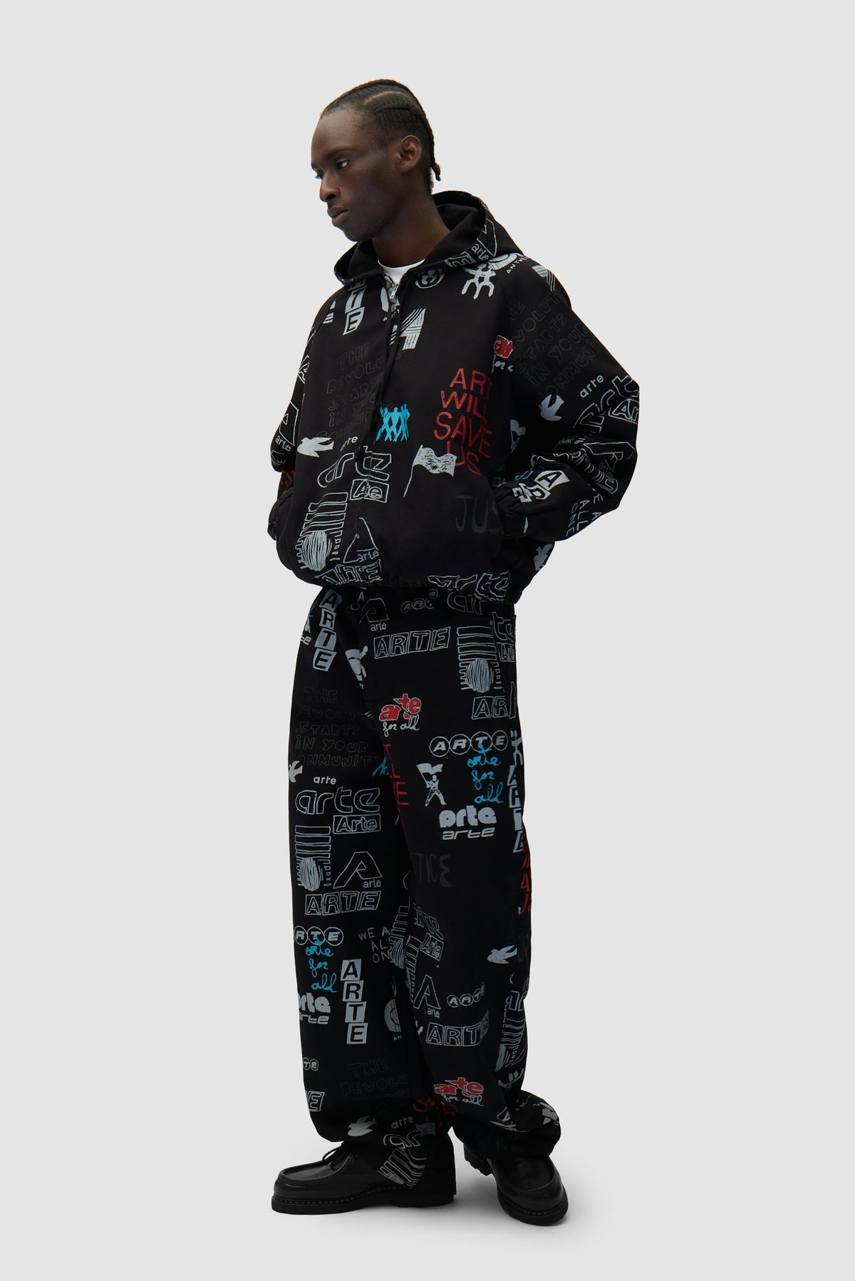 Pantalon Graffiti Allover - Noir