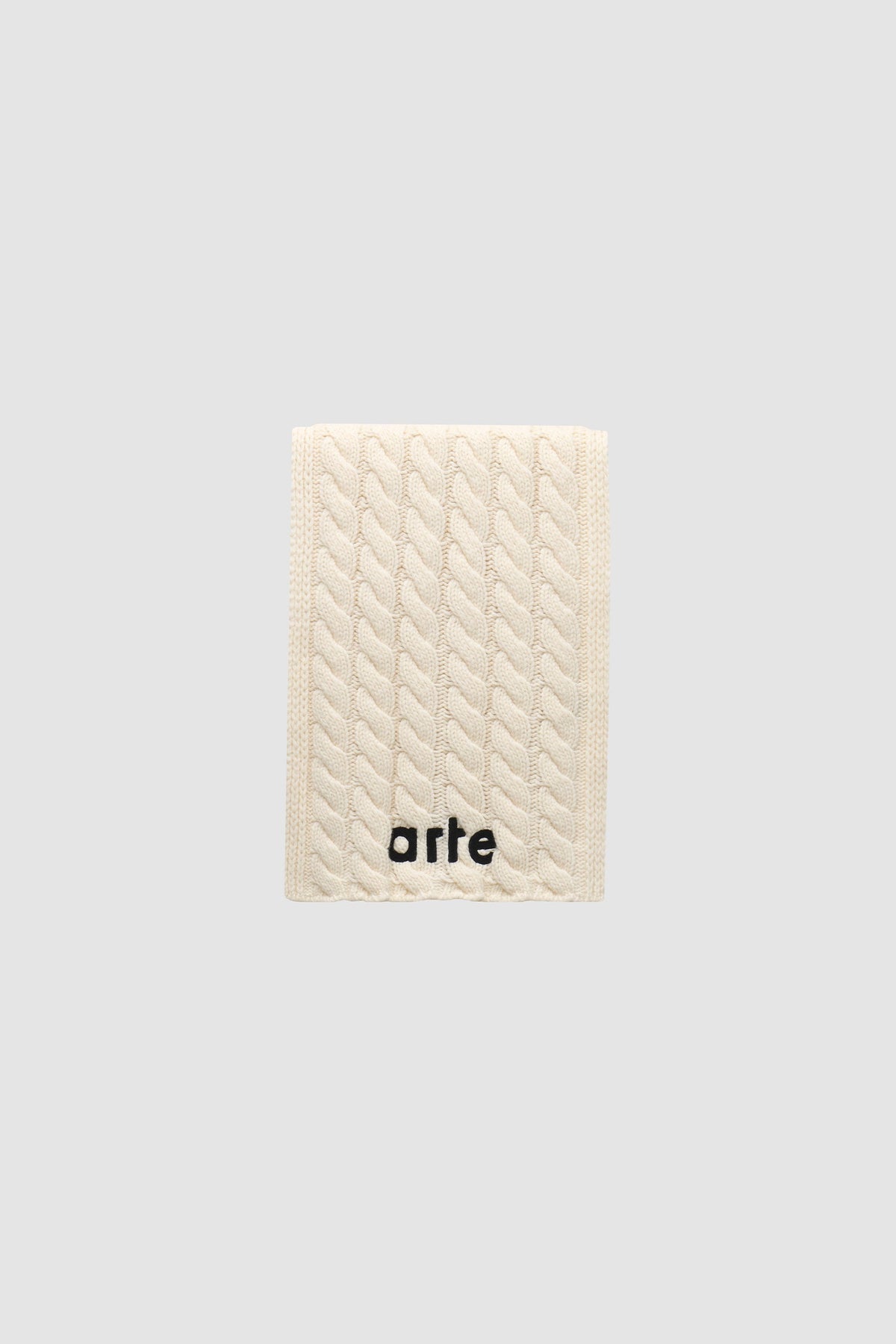 Écharpe texturée à logo - Crème