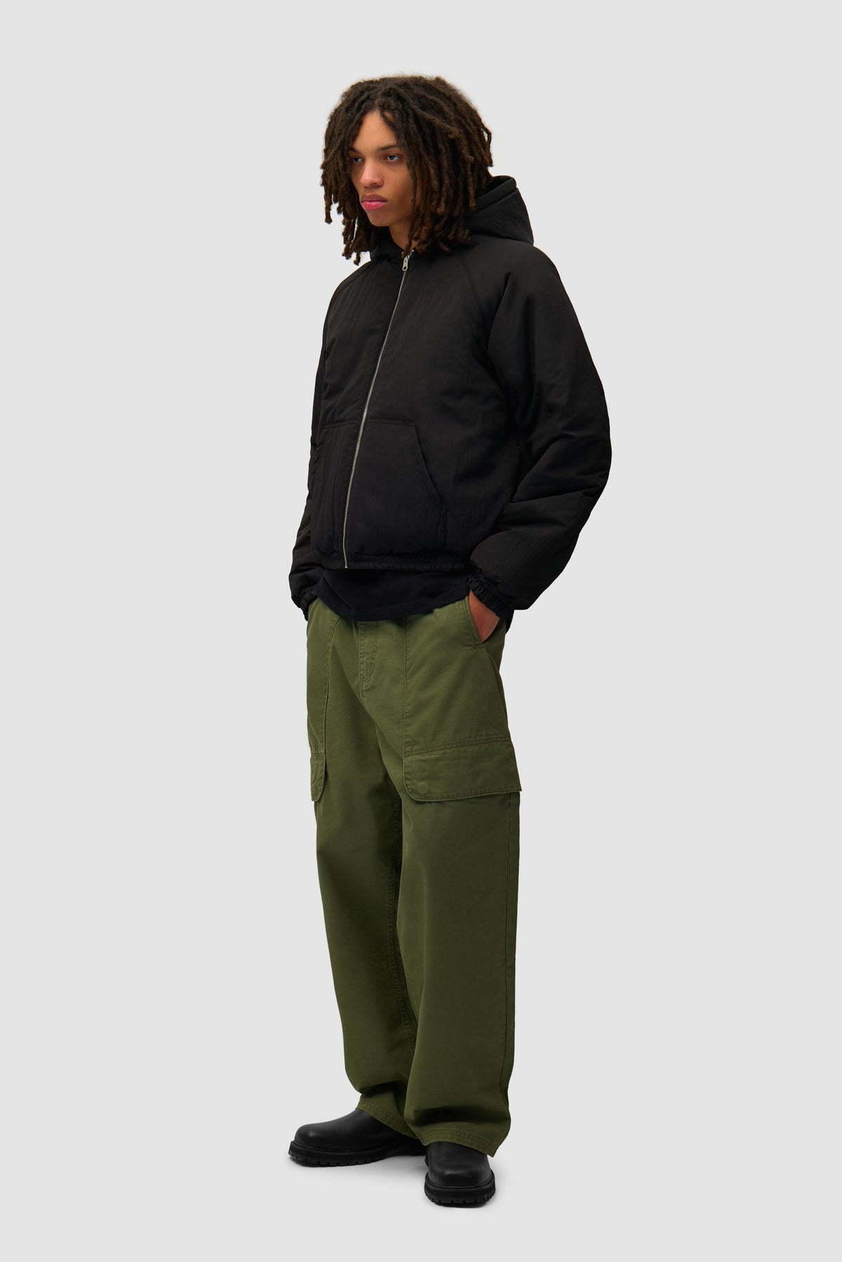 Veste réversible en nylon - Noir