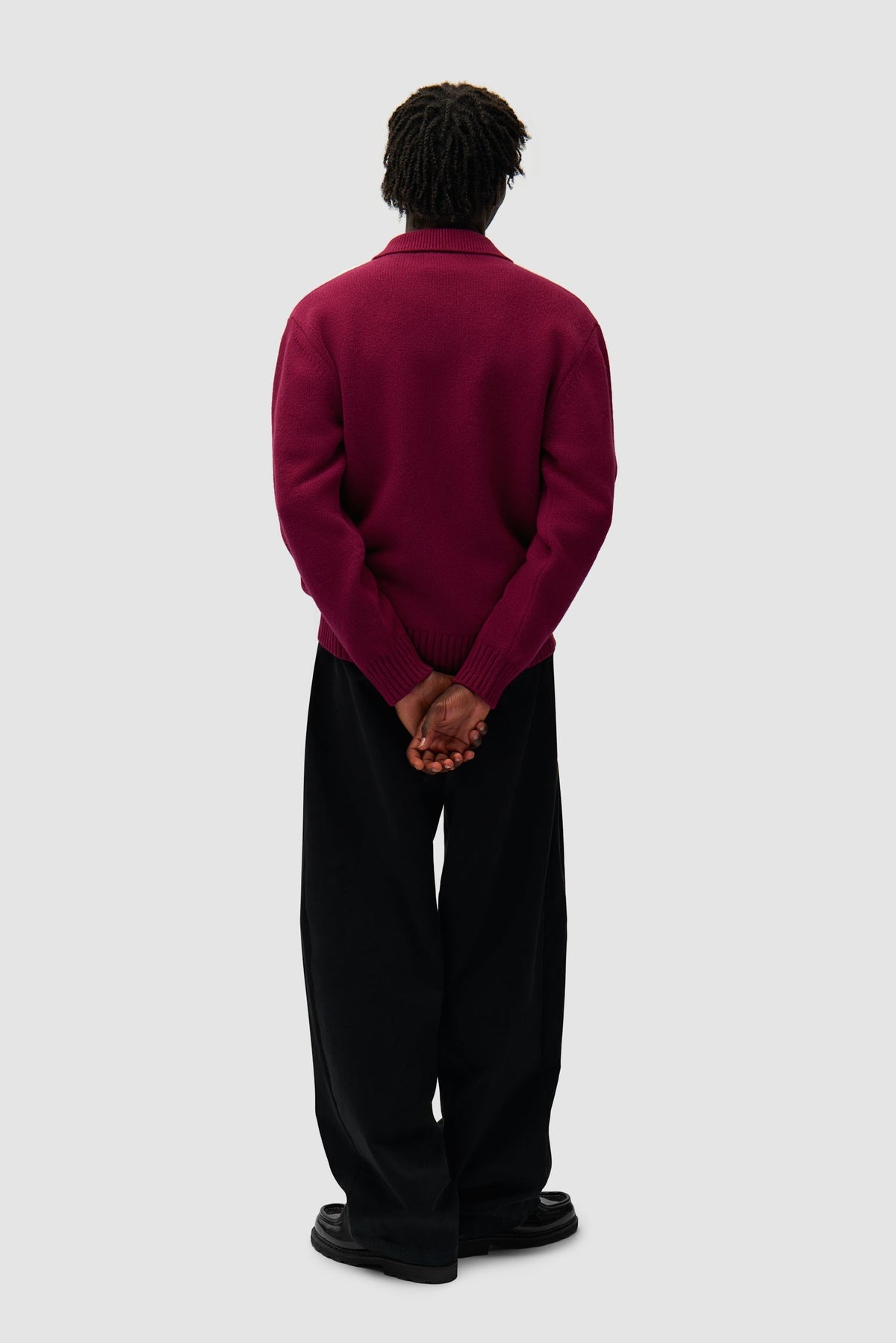 Cardigan - Bordeaux/Crème