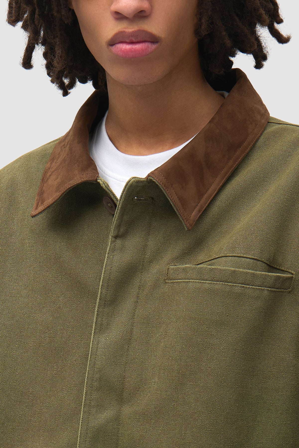Veste artisanale « Dusty » - Verte