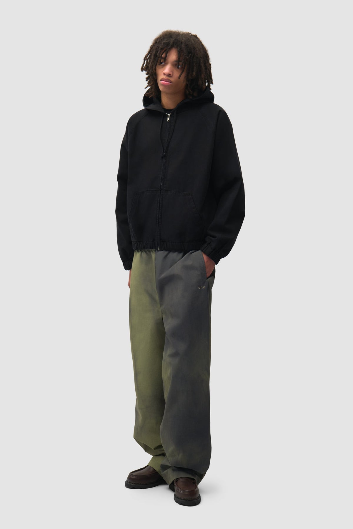 Veste à capuche en toile - Noir