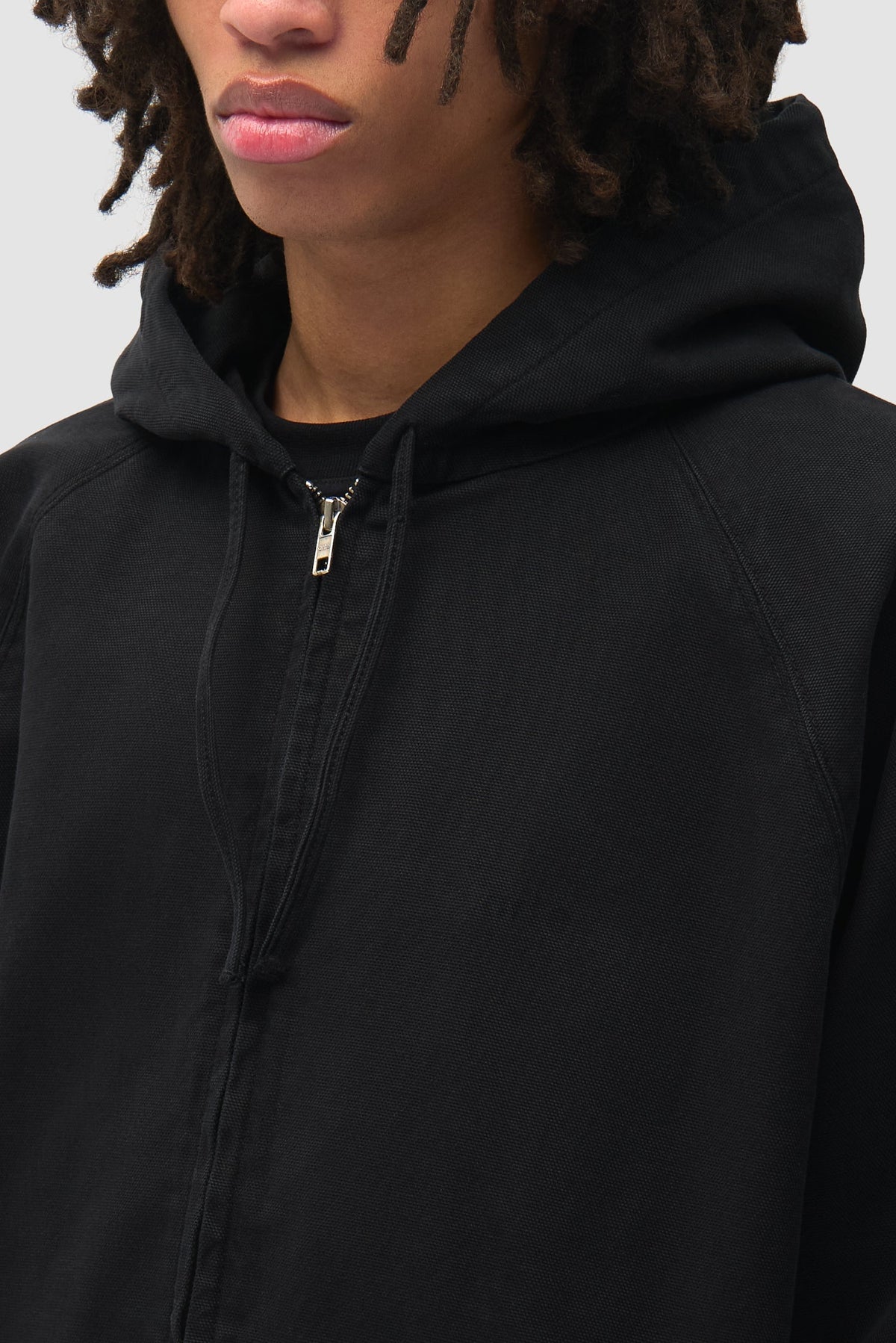 Veste à capuche en toile - Noir