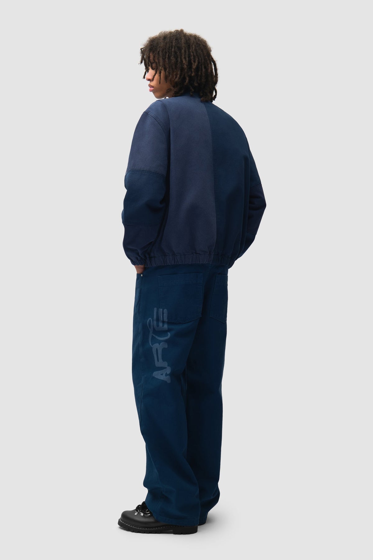 Blouson aviateur en toile - Bleu marine
