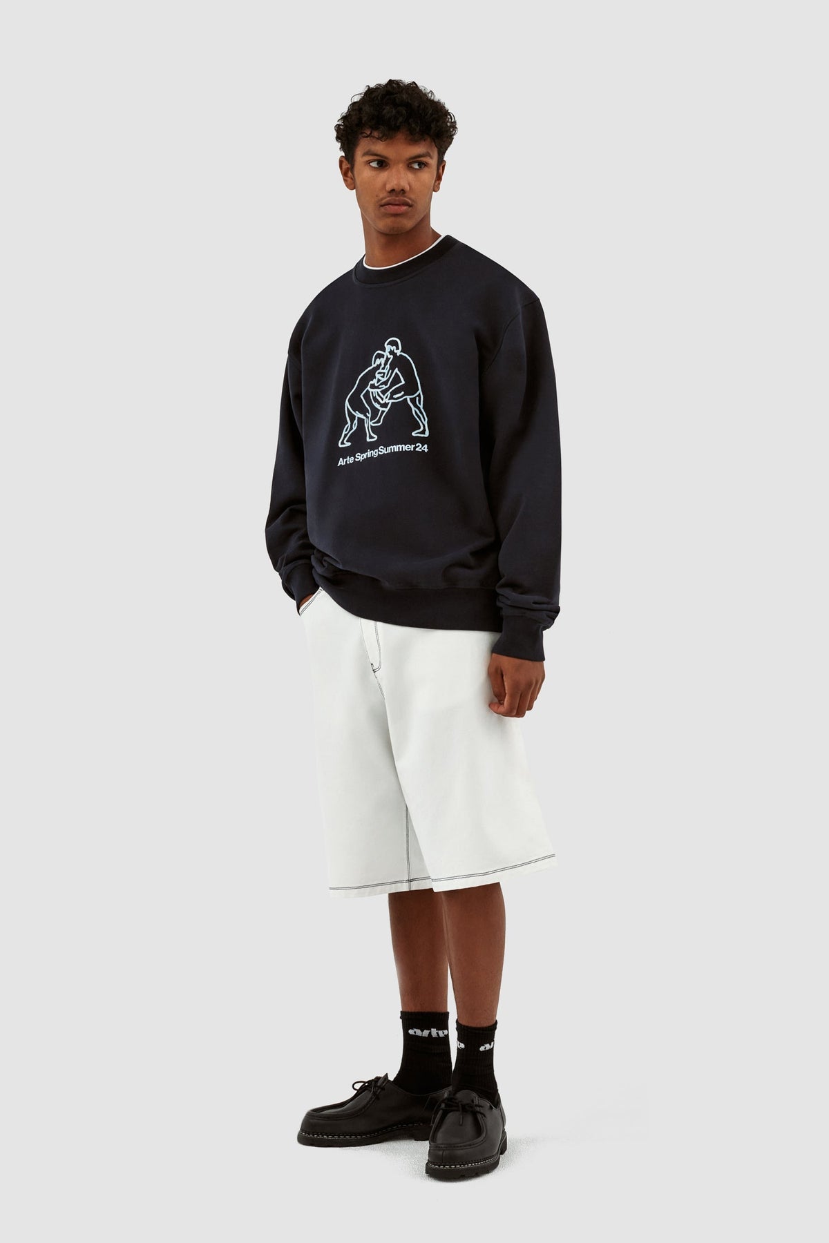 Carlos Fighters Crewneck - Marine