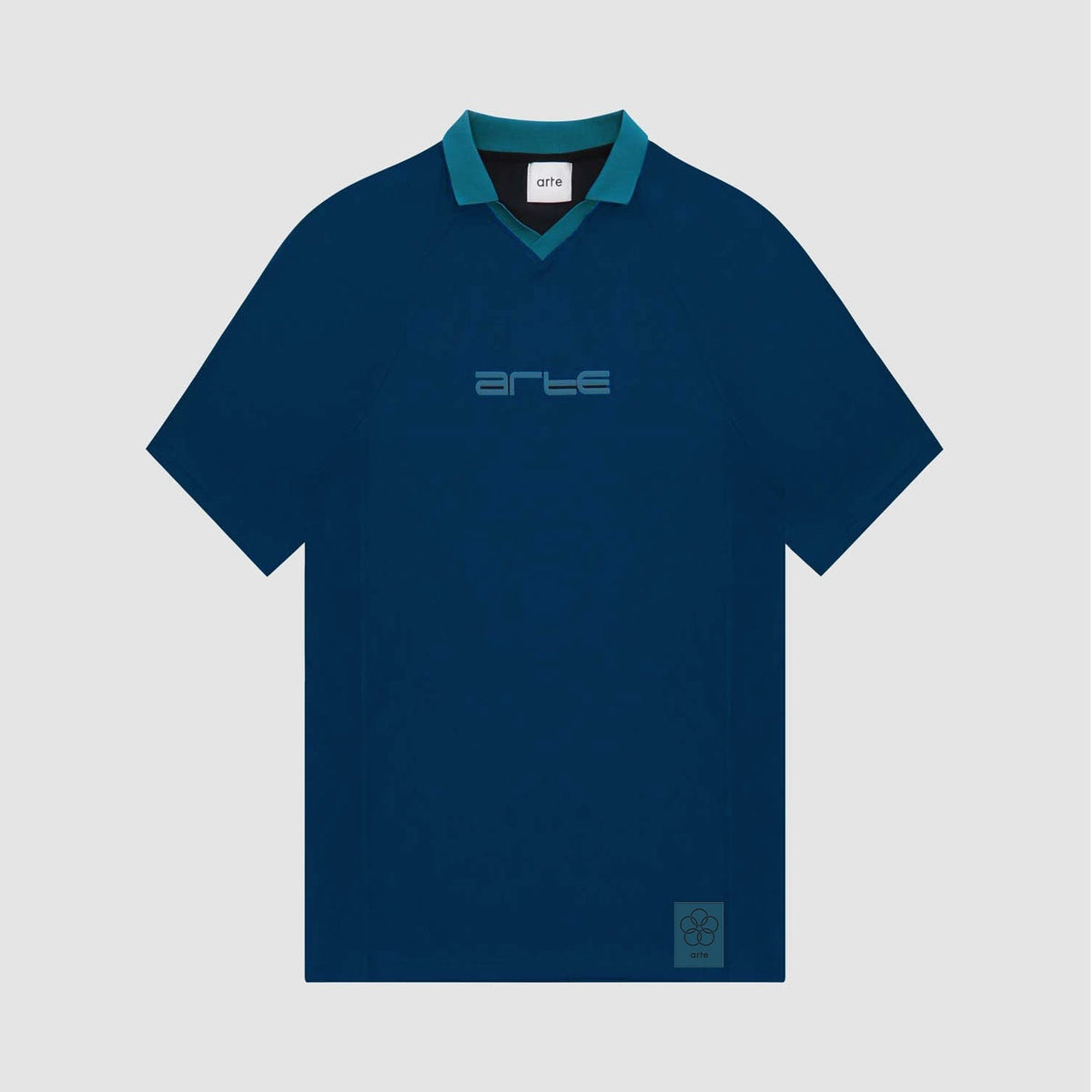T-shirt à col Taylor - Marine
