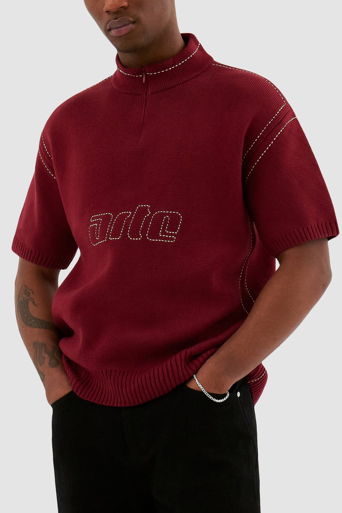 Kane Logo Knit - Bordeaux