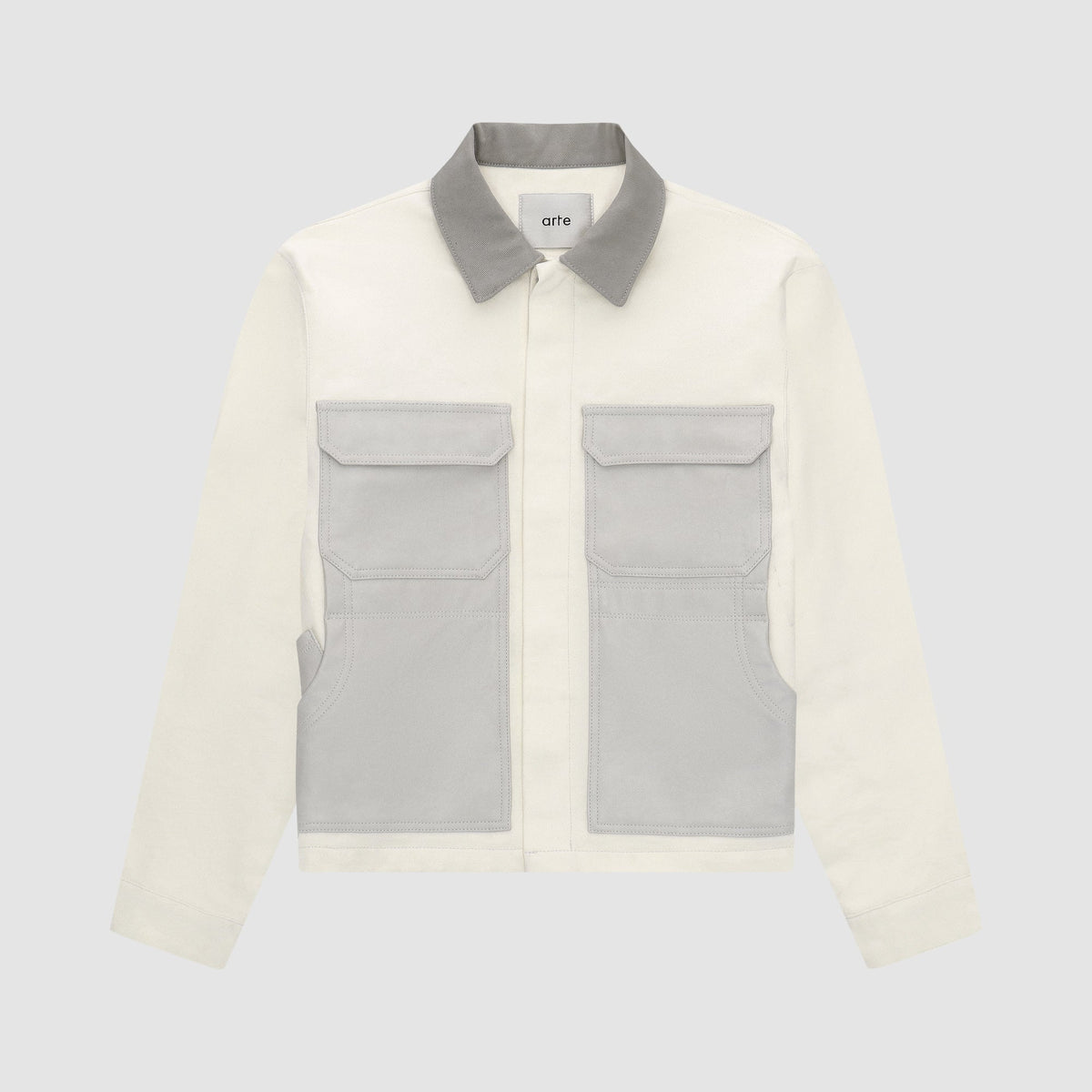 John Contrast Jacket - Crème/Gris