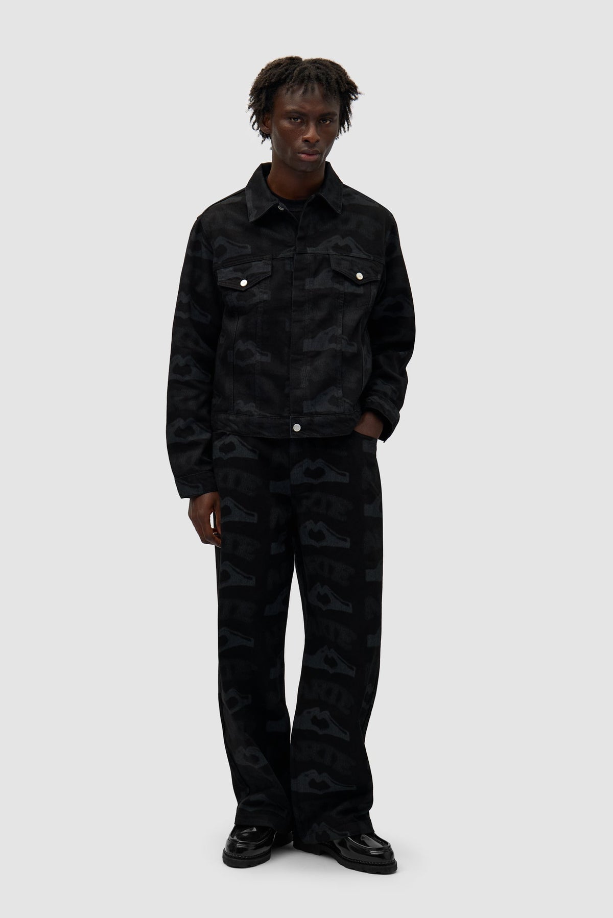 Veste imprimée Heart - Noir