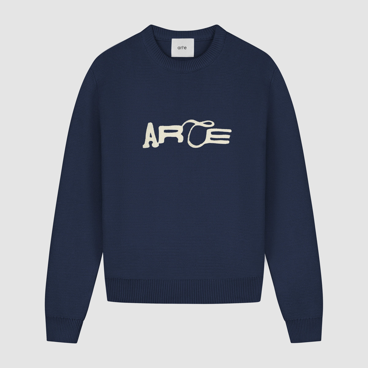 Pull en maille avec logo - Navy