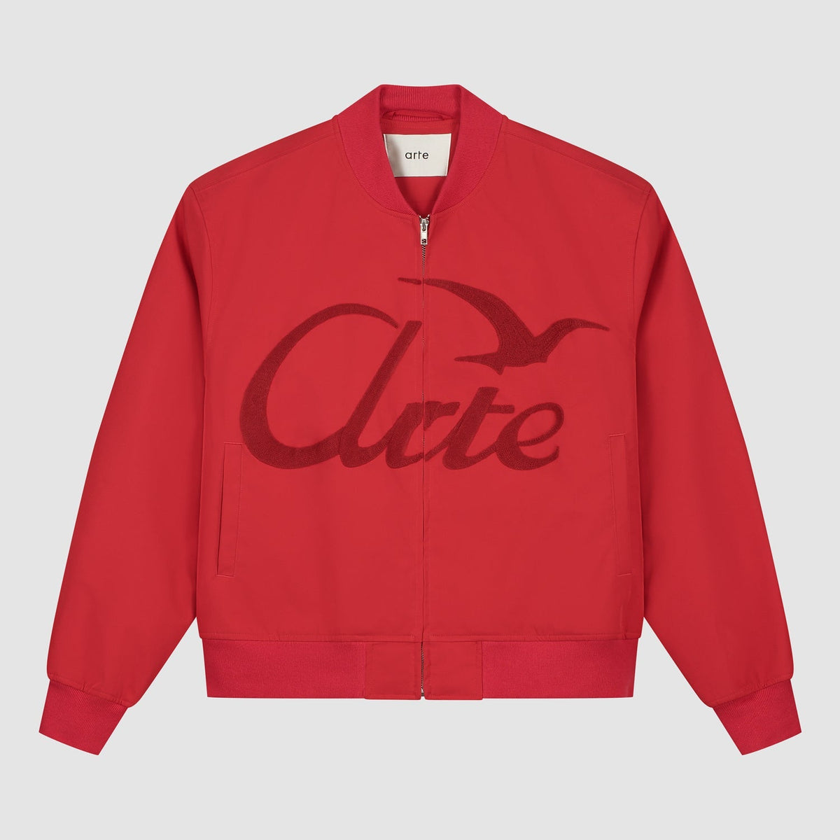 Logo Bird Bomber Jacket - Rouge