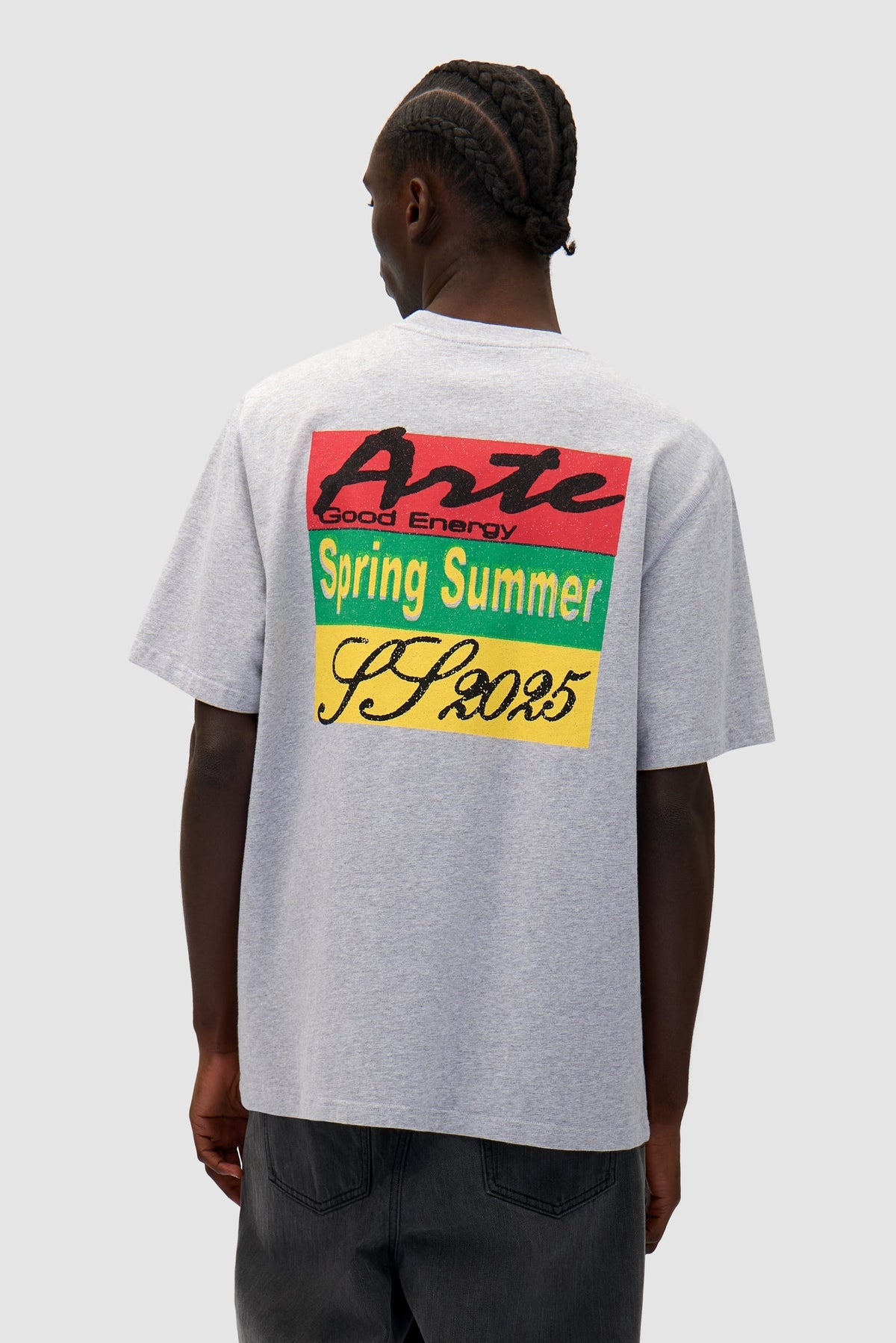 T-shirt à imprimé multicolore - Gris