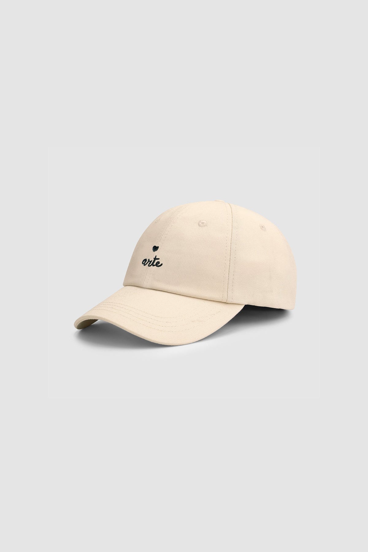 Casquette avec logo en forme de cœur - Crème