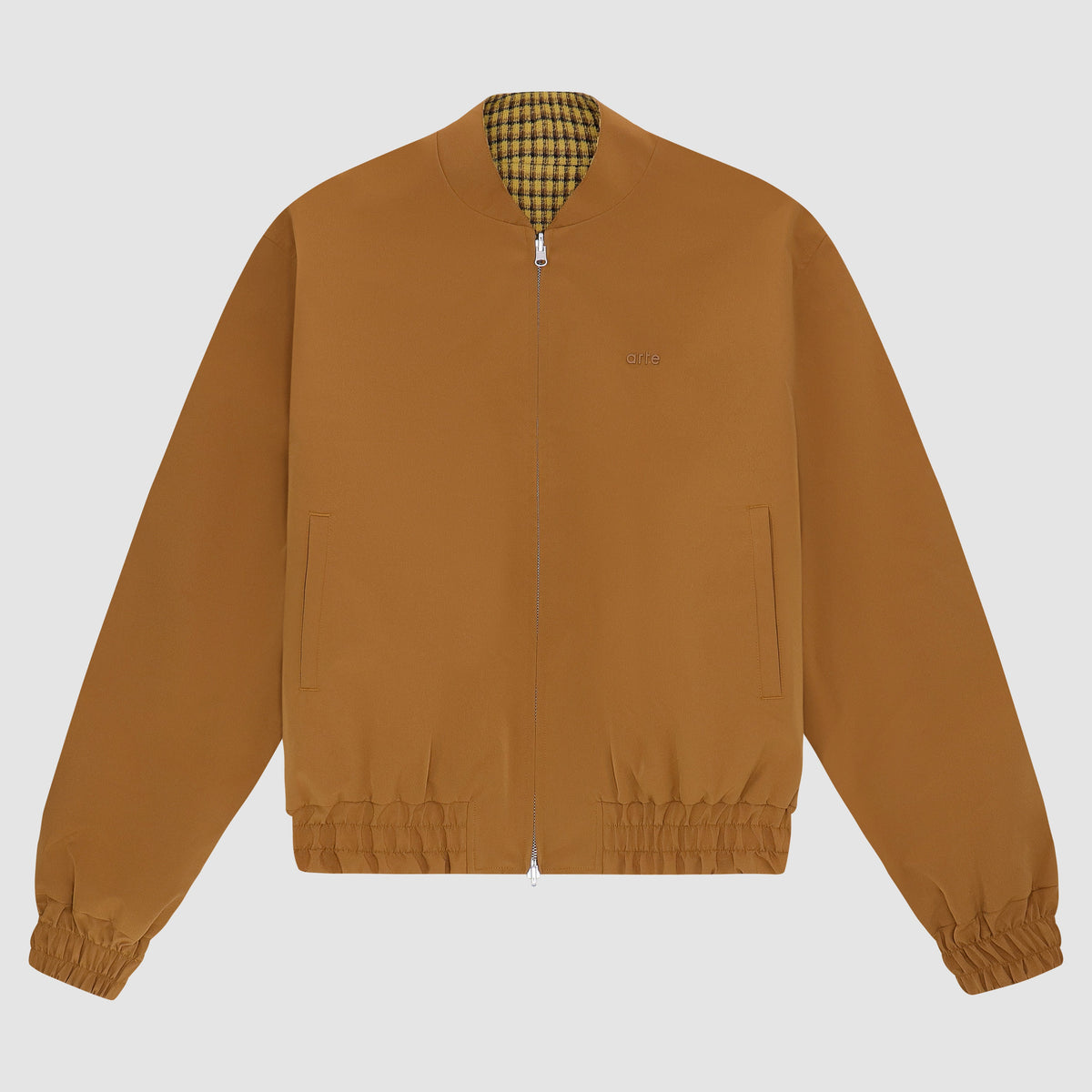 Veste réversible en nylon - Marron/Jaune