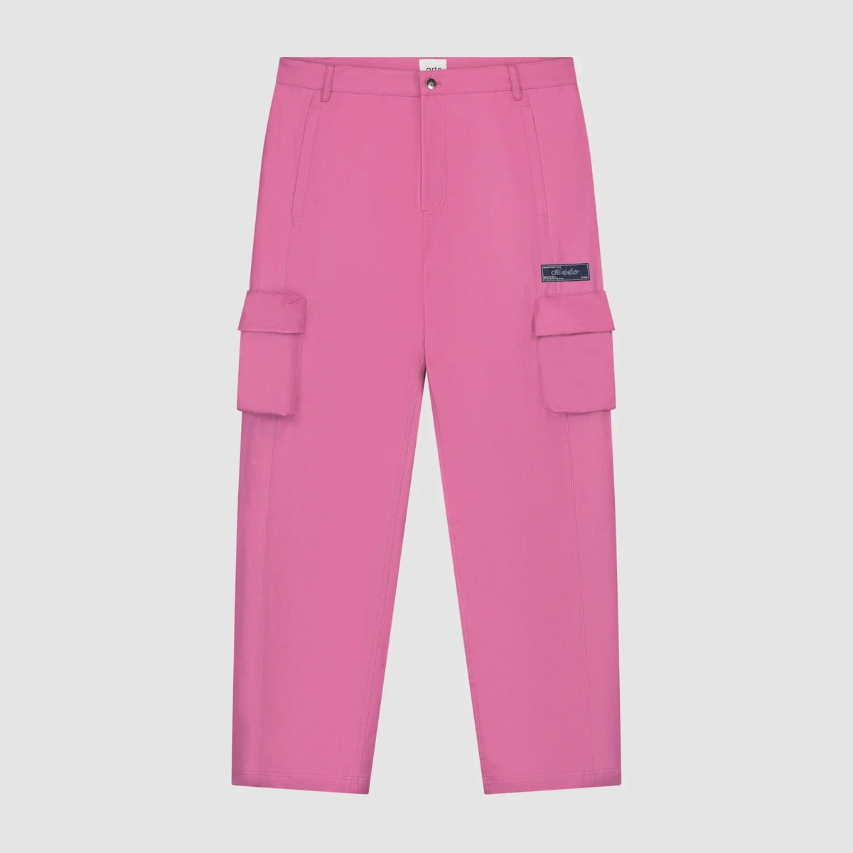 Pantalon en coton à poches 3D - Rose